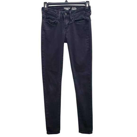 Denizen by‎ Levi's Low-Rise Jegging Women's Rinsed Black Denim Stretch Jeans W25 - Picture 1 of 8